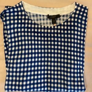 J.Crew XS blue gingham Tippi sweater
